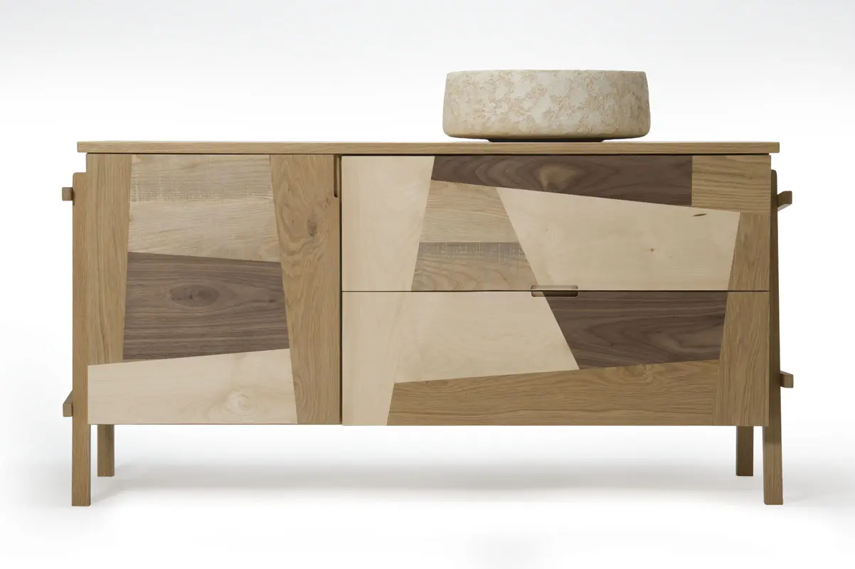 mobile bagno in legno massello